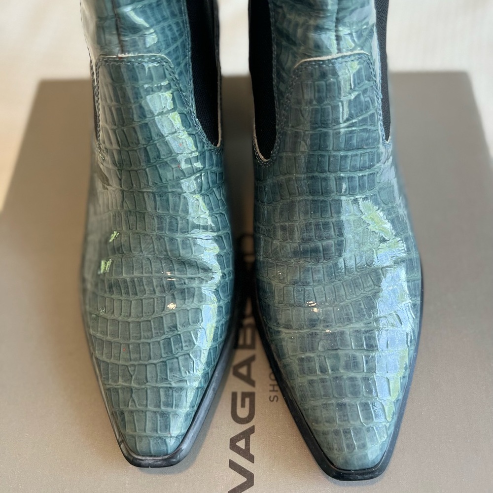 Vagabond blue croc boots